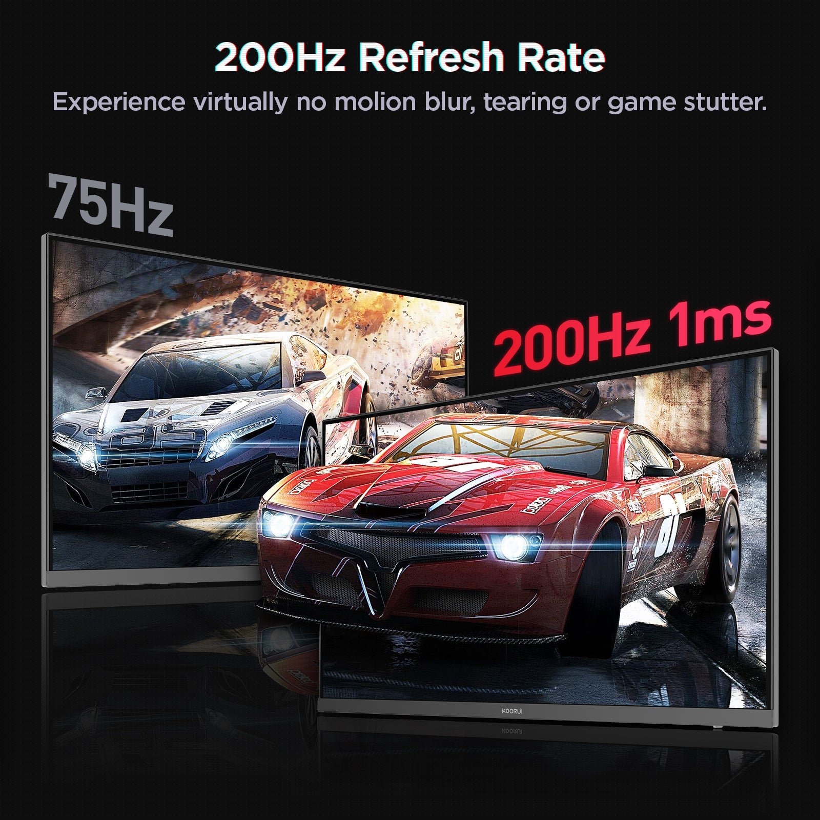 Moniteur de jeu KOORUI G2721P 27 pouces IPS QHD 200 Hz