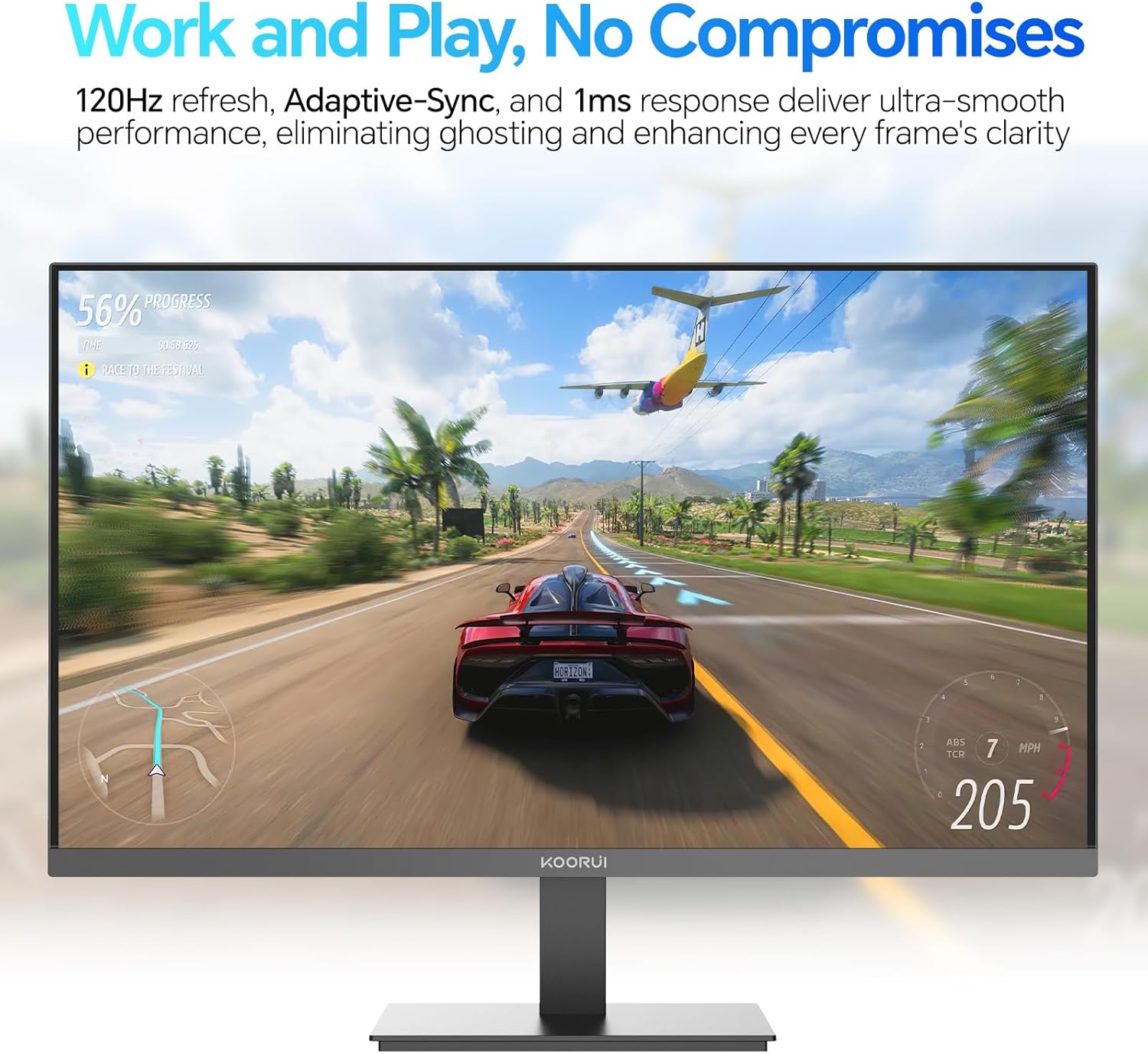 Moniteur professionnel KOORUI E2721H 27 pouces IPS QHD 120 Hz 