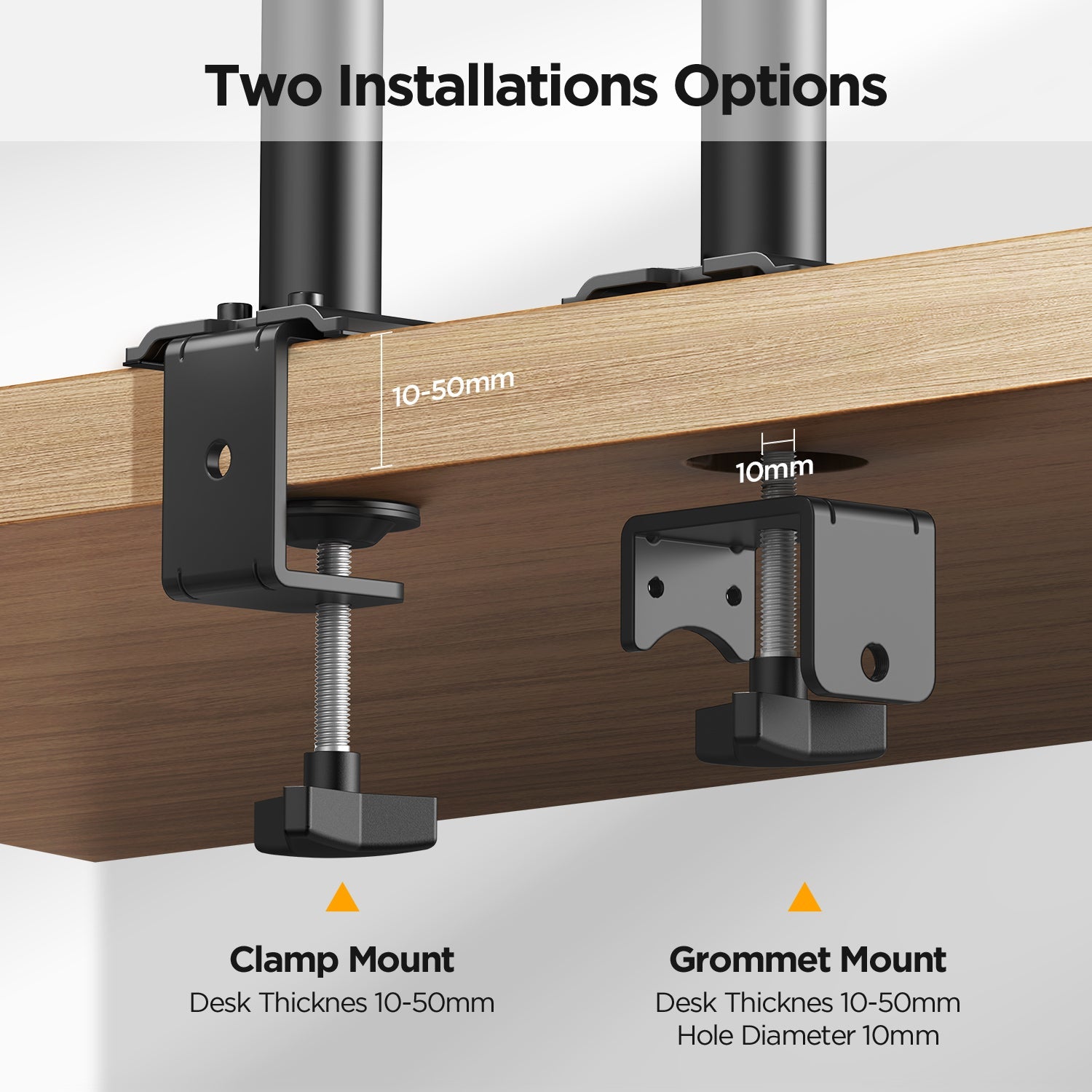 Support de bureau pour écran simple KOORUI KR10G pour écrans de 13 à 32 pouces 