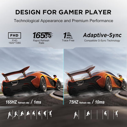 Moniteur de jeu KOORUI 24E4 24 pouces VA FHD 165 Hz 