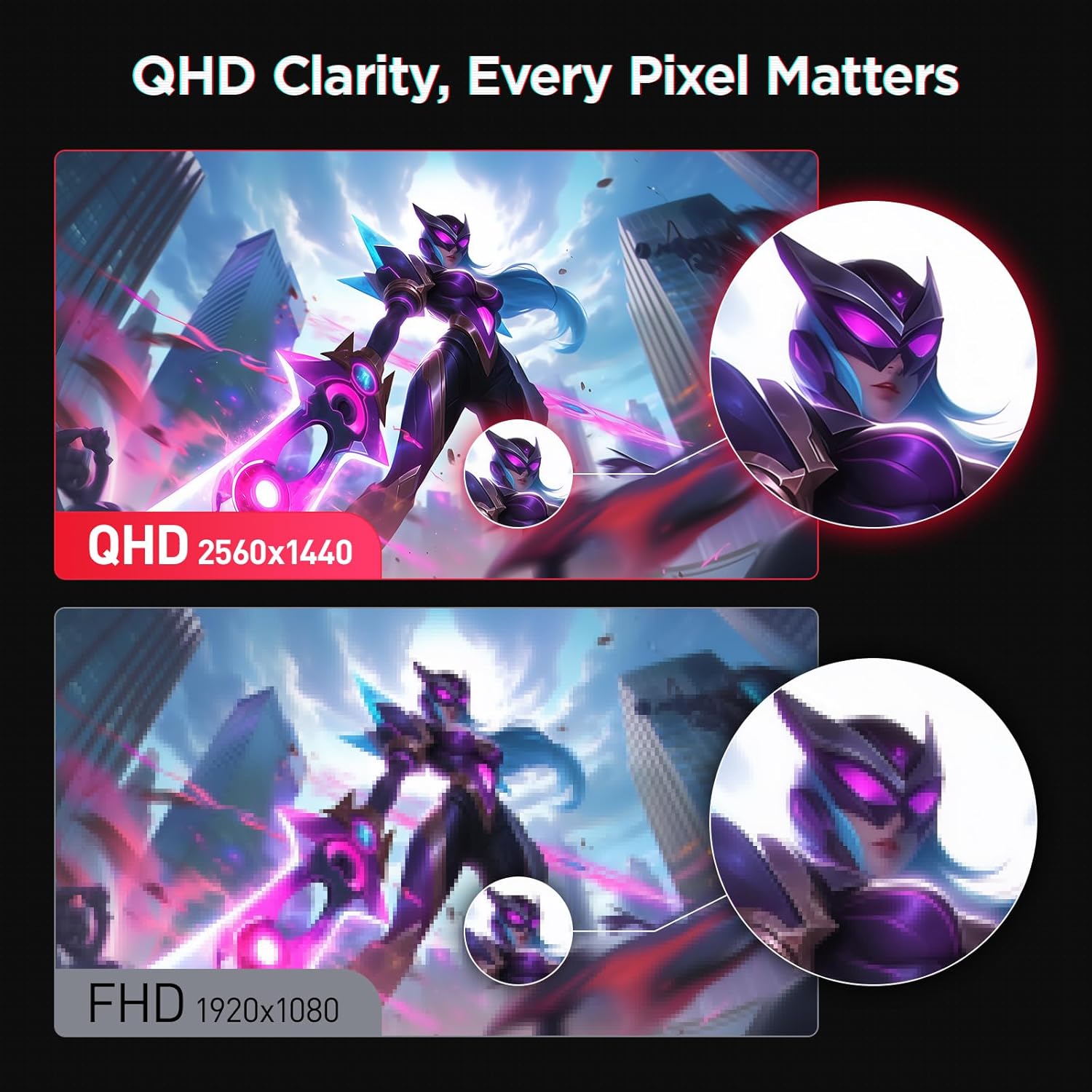 Moniteur de jeu KOORUI G2722P 27 pouces IPS QHD 200 Hz 