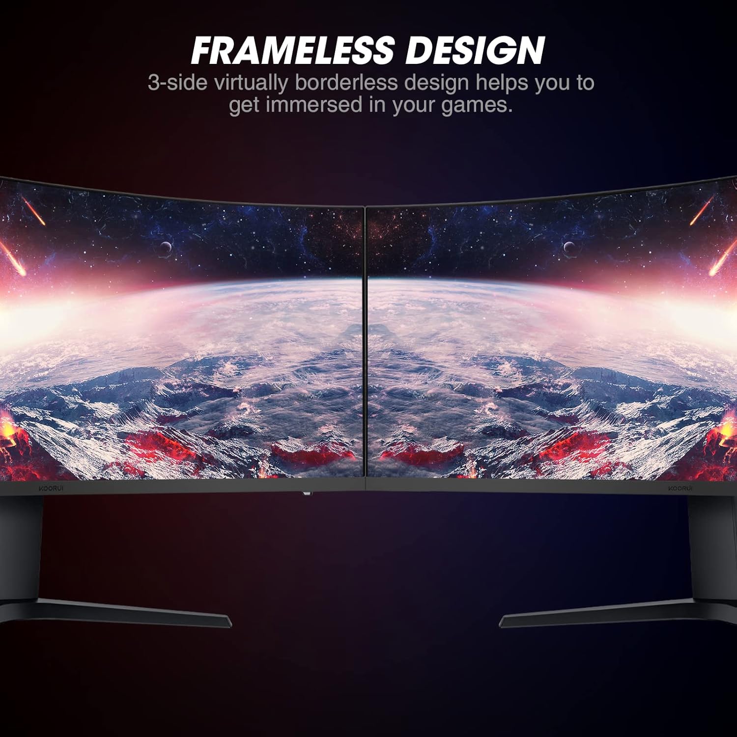 Moniteur de jeu incurvé KOORUI 34E6UC 34 pouces VA WQHD 165 Hz 