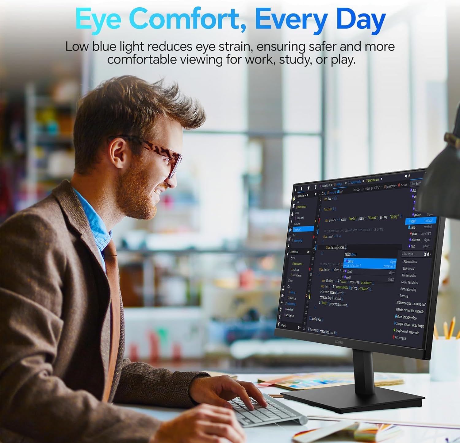 Moniteur professionnel KOORUI E2212F 22 pouces VA FHD 100 Hz