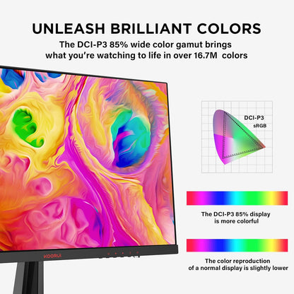 Moniteur de jeu KOORUI 24E4 24 pouces VA FHD 165 Hz 