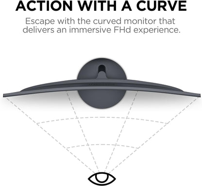 Moniteur de jeu incurvé KOORUI 27N5CA 27 pouces VA FHD 75 Hz 